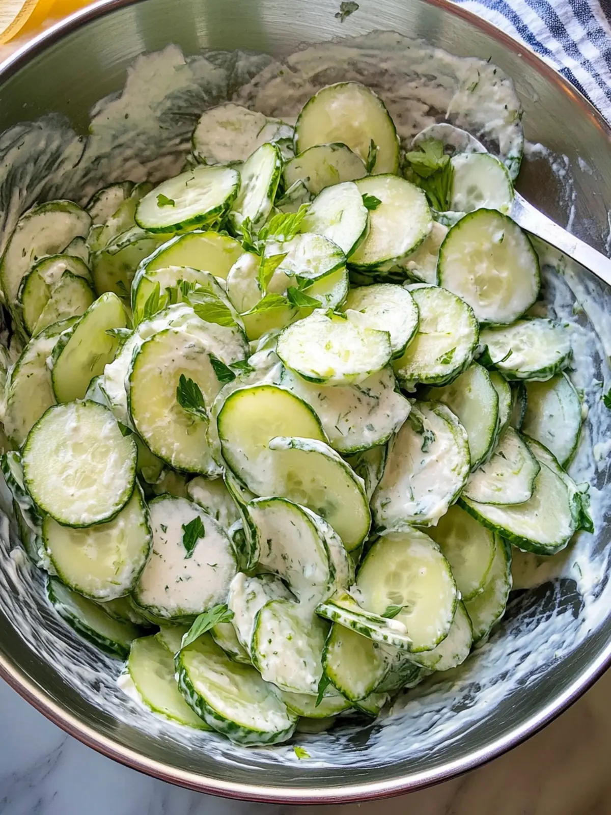 Creamy Cucumber Salad: A Refreshing Twist for Summer Cookouts 3 Creamy Cucumber Salad