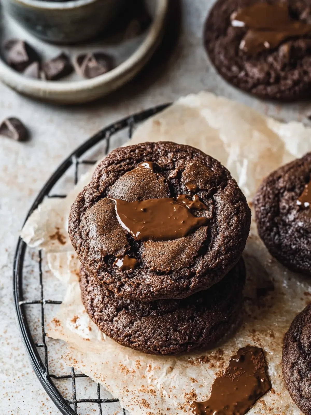 Fudgy Chocolate Cookies With Cocoa Powder in Minutes 2 Chocolate Cookies With Cocoa Powder