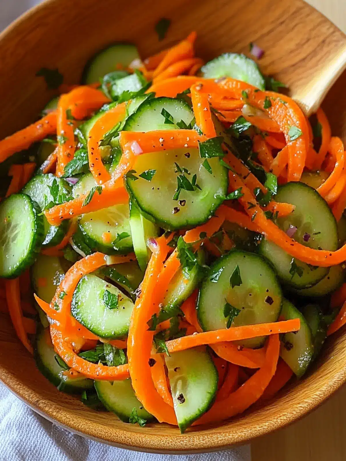 Crisp Cucumber Carrot Salad – A Quick Refreshing Delight 3 Crisp Cucumber Carrot Salad – Refreshing & Quick Recipe