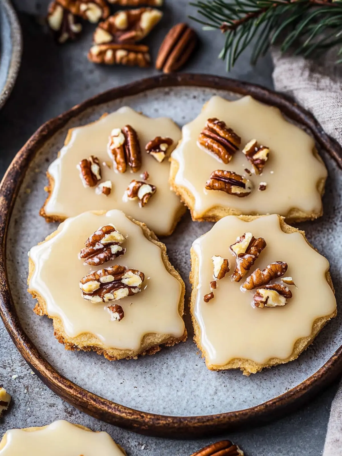 Delicious Glazed Pecan Shortbread Cookies for Cozy Moments 5 Glazed Pecan Shortbread Cookies