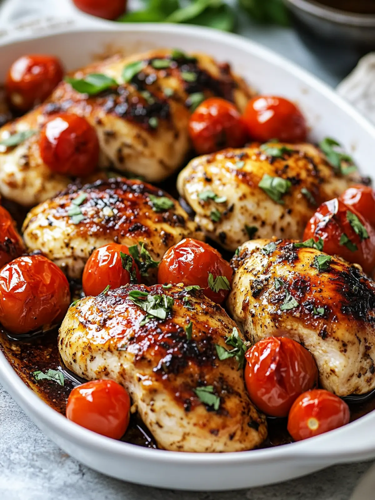 Baked Balsamic Chicken with Tomatoes – A Healthy Dinner Delight 4 Baked Balsamic Chicken with Tomatoes – Healthy Dinner Idea