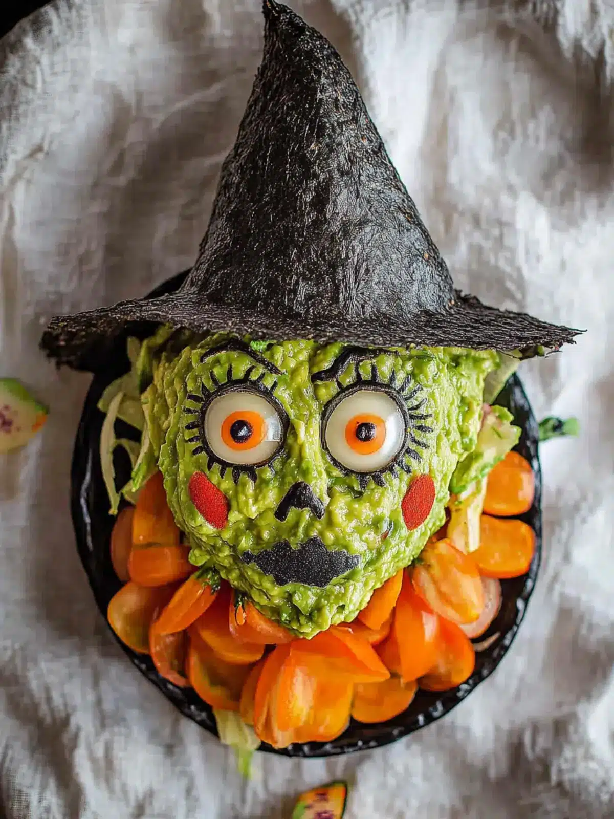 Deliciously Spooky: Halloween Guacamole Witch Dip Recipe 3 Halloween Guacamole Witch