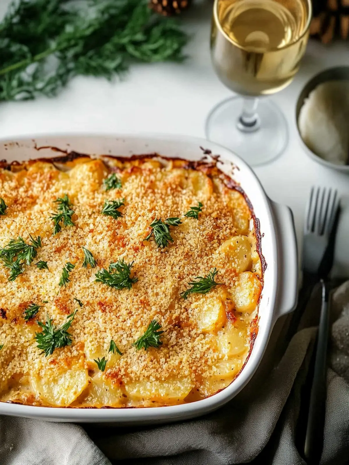 Cozy Gratin de Noël de Pommes de Terre et Poireaux au Cheddar 5 Gratin de Noël de pommes de terre et poireaux au cheddar