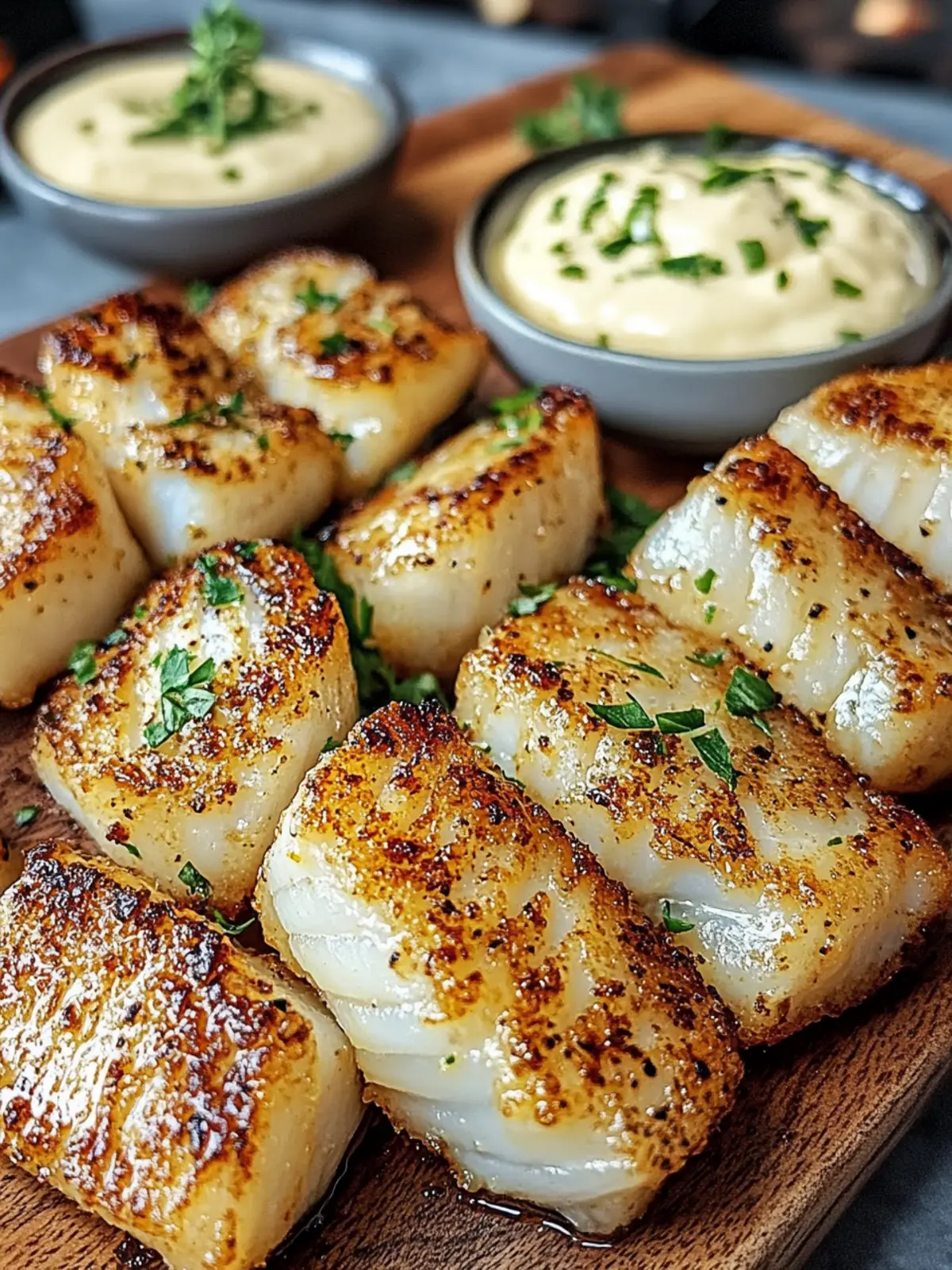 Lemon Butter Fish Bites with Garlic Aioli for Effortless Elegance 4 Lemon Butter Fish Bites with Garlic Aioli