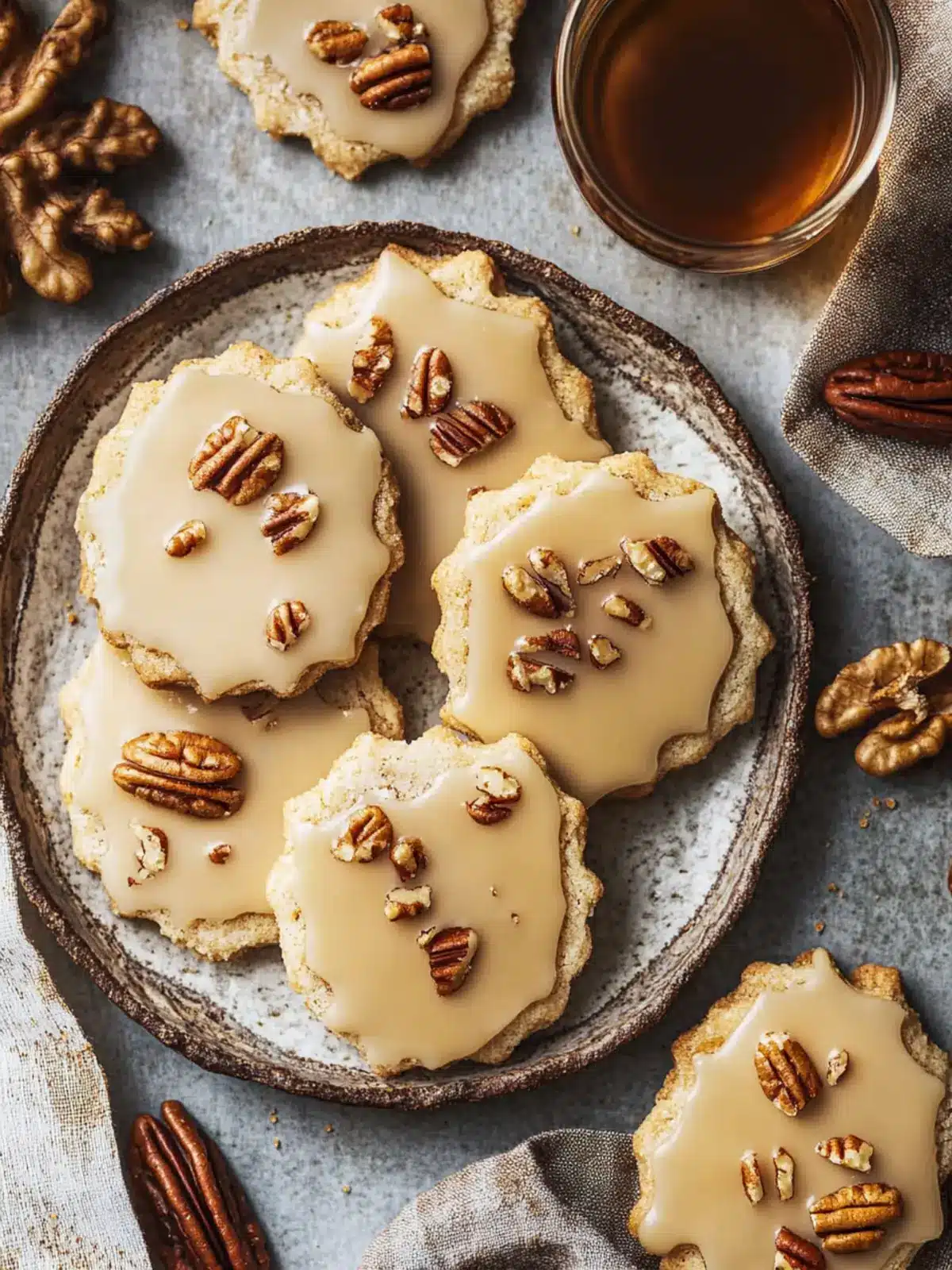 Delicious Glazed Pecan Shortbread Cookies for Cozy Moments 3 Glazed Pecan Shortbread Cookies