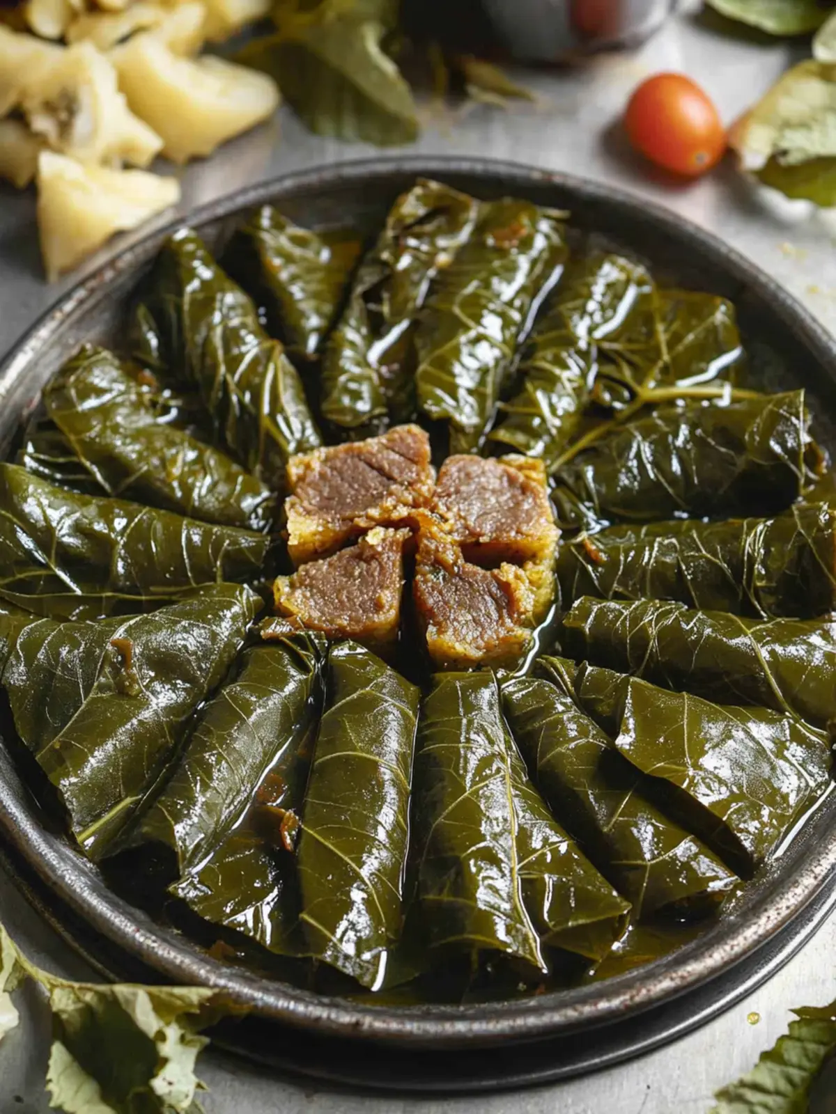 Delicious Warak Enab: Savory Lebanese Grape Leaves Recipe 3 Warak Enab (Lebanese grape leaves)