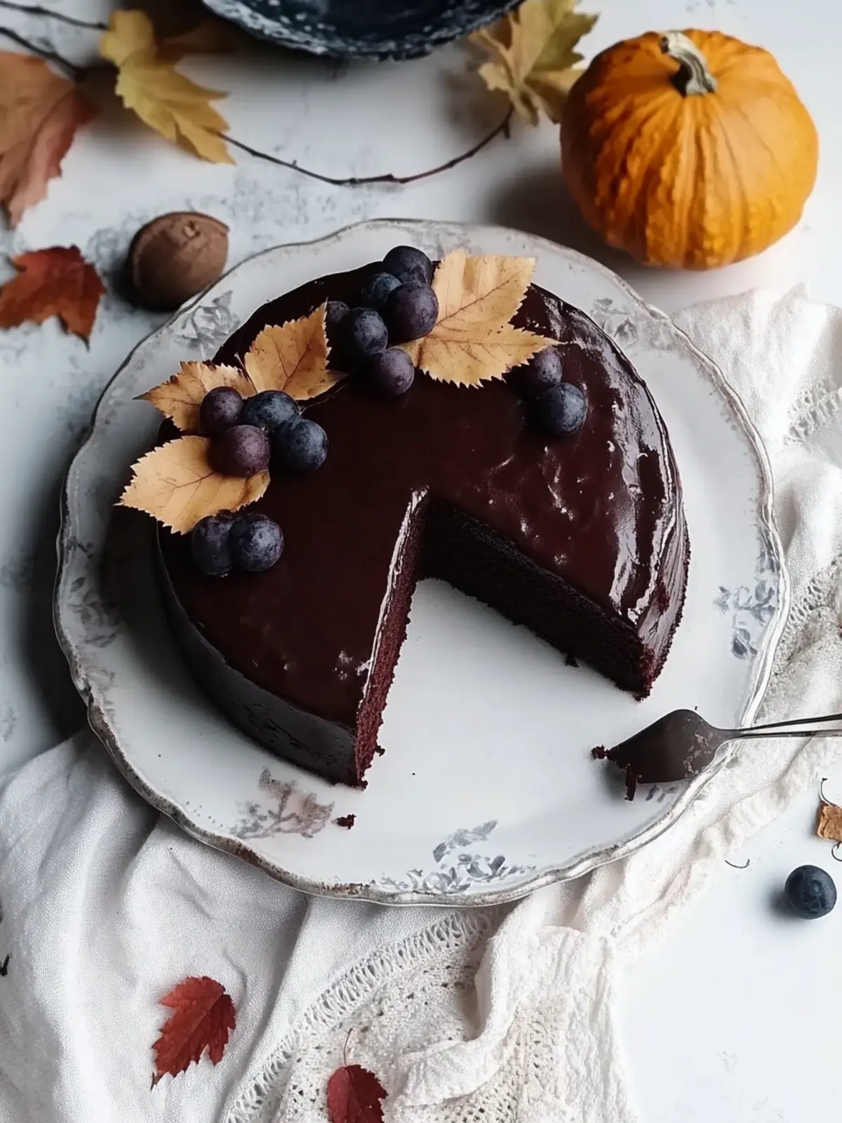 Indulgent Autumn Chocolate Cake: Vegan & Gluten-Free Delight 2 Autumn Chocolate Cake (vegan & gluten-free)