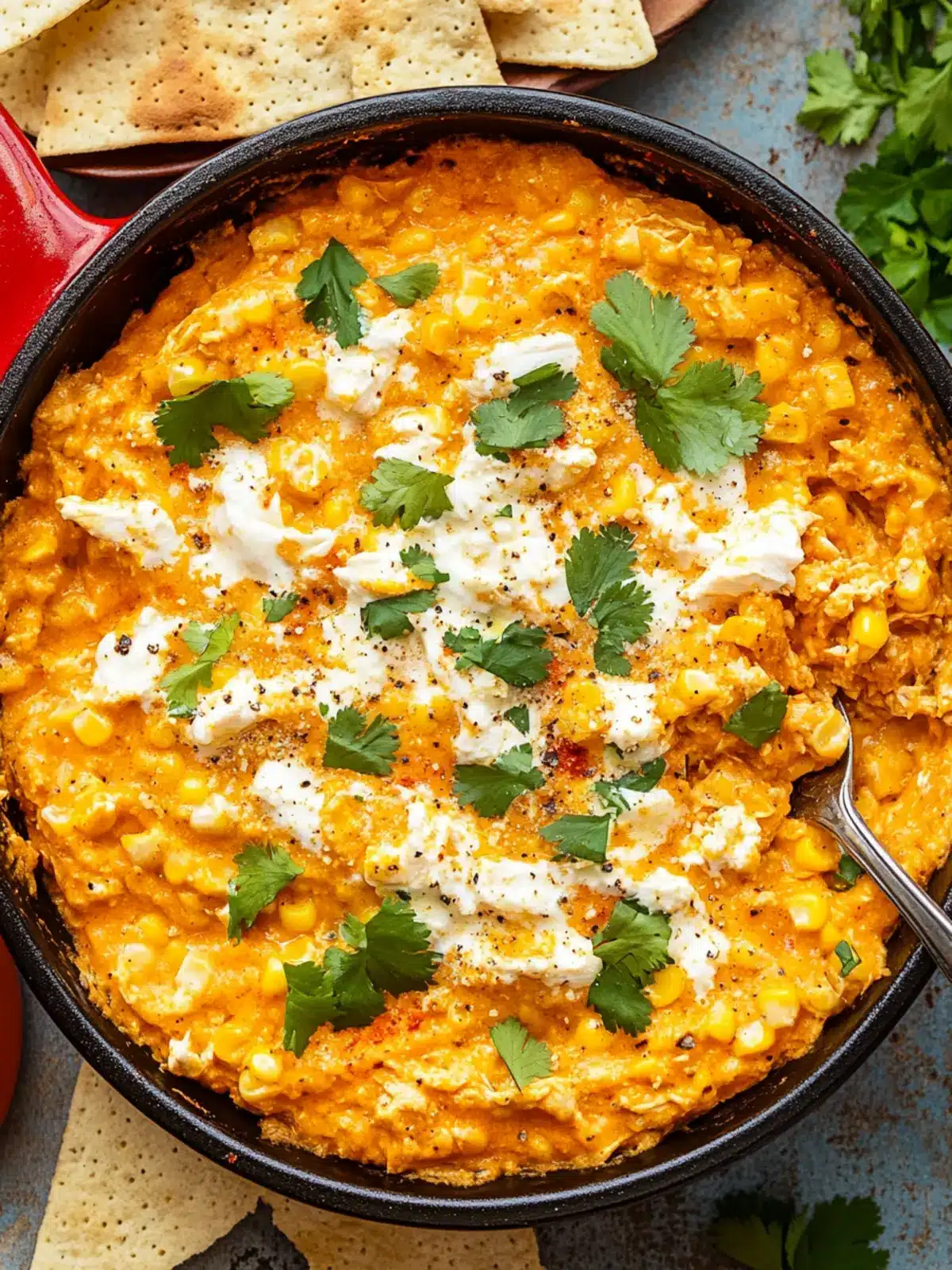 Irresistible Street Corn Buffalo Chicken Dip You Must Try! 3 Street Corn Buffalo Chicken Dip