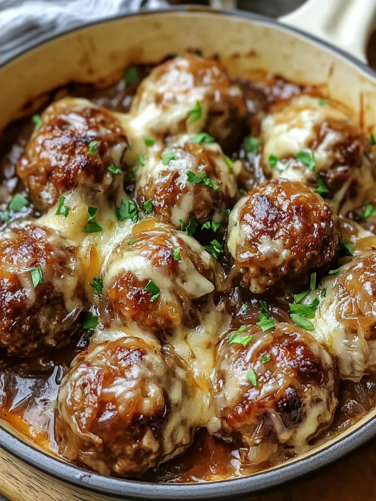 Savory French Onion Meatballs for Ultimate Comfort Cooking 3 French onion meatballs