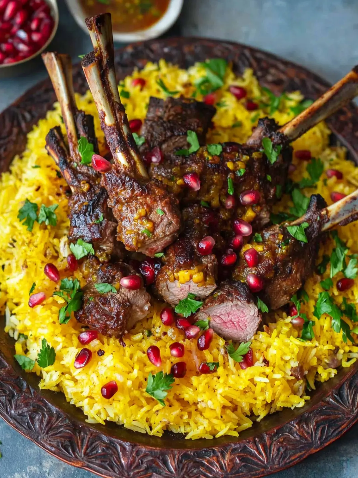 Pomegranate Lamb and Saffron Rice for Flavorful Family Feasts 5 Pomegranate Lamb and Saffron Rice
