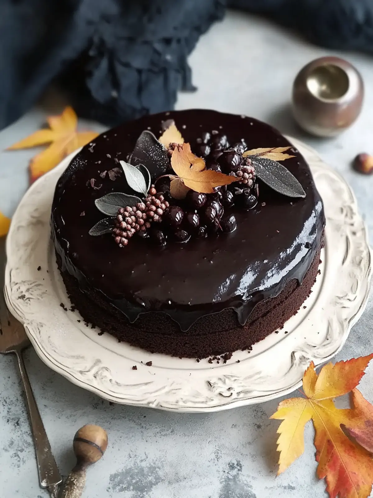 Indulgent Autumn Chocolate Cake: Vegan & Gluten-Free Delight 4 Autumn Chocolate Cake (vegan & gluten-free)