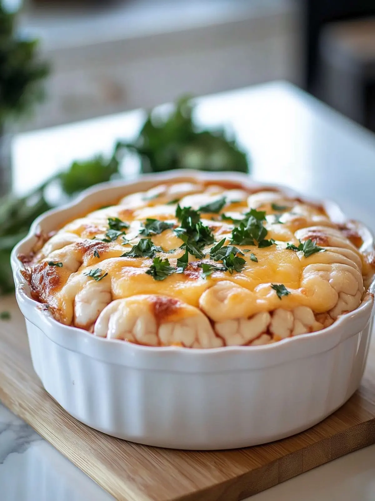 Cheesy Brain Dip Appetizer Recipe for Spooky Party Fun 3 Cheesy Brain Dip Appetizer Recipe