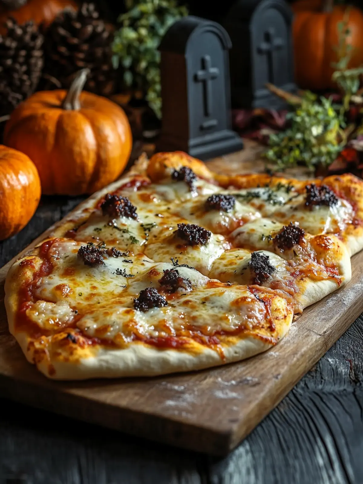 Cemetery Flatbread Pizza That Turns Dinner Into A Haunted Feast 2 Cemetery Flatbread Pizza That Turns Dinner Into A Haunted Scene