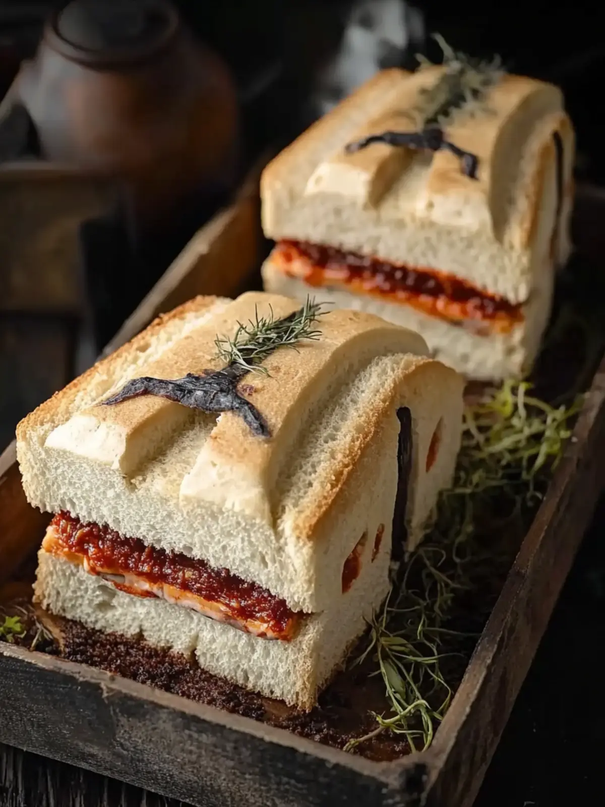 Terrifying Coffin Sandwiches That Wow at Halloween Parties 5 Terrifying coffin sandwiches