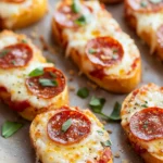 Baguette Pizza Bites: Crunchy, Cheesy Joy for Parties 4 Baguette Pizza Bites : Crunchy, Cheesy, and Perfect for Parties