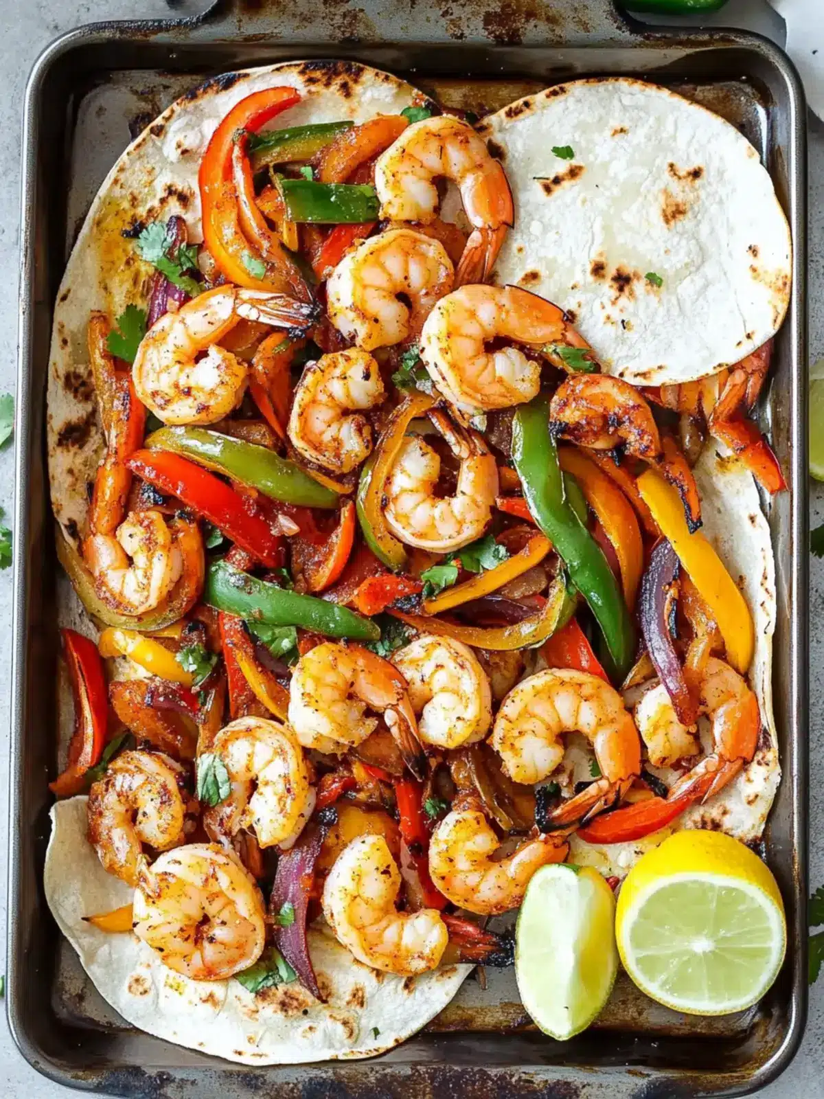 Quick and Flavorful Sheet Pan Shrimp Fajitas in 20 Minutes 4 Sheet Pan Shrimp Fajitas