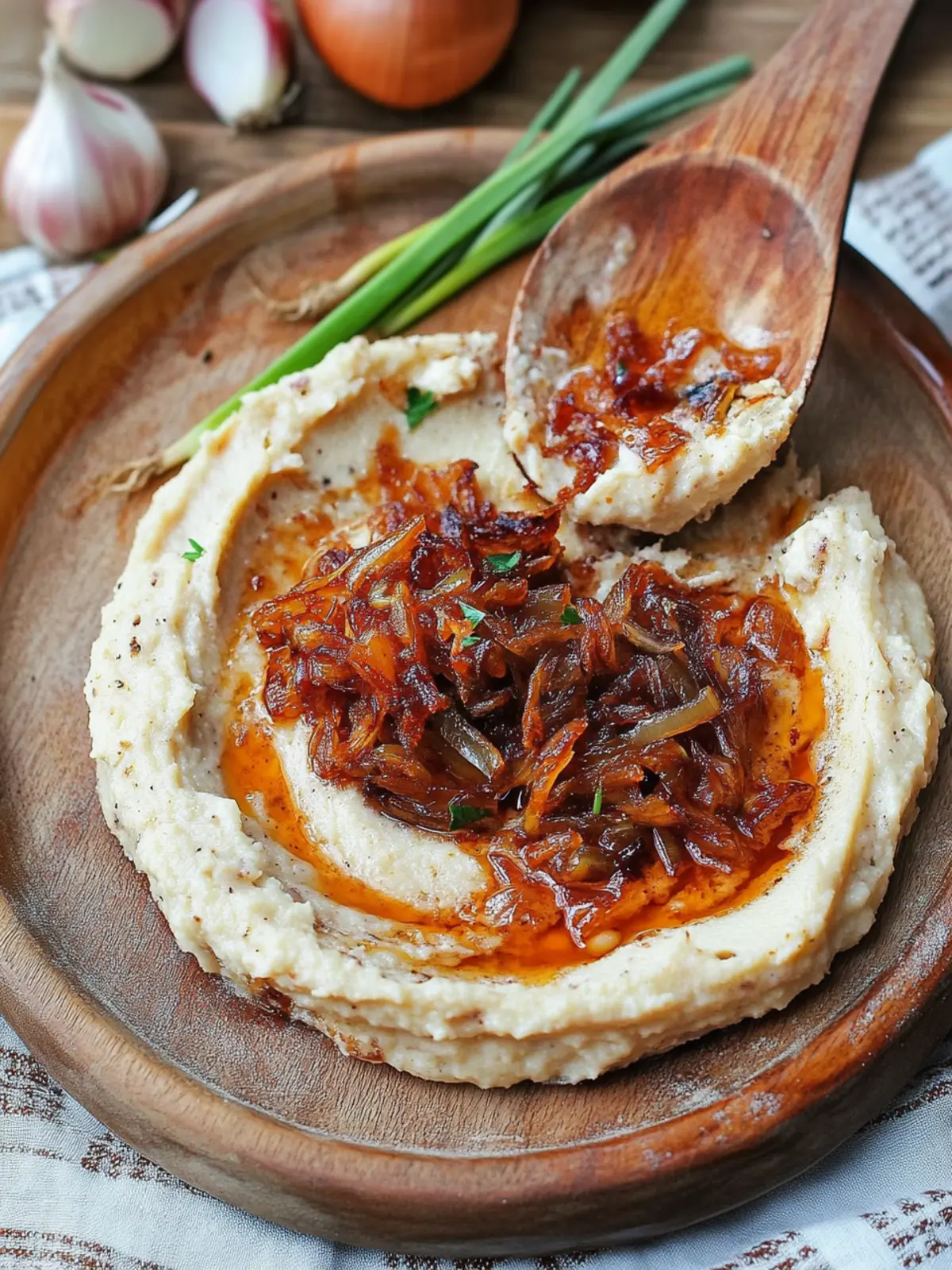 Romanian White Bean Dip with Caramelized Onions Bliss 2 Romanian White Bean Dip with Caramelized Onions (Fasole Batuta)
