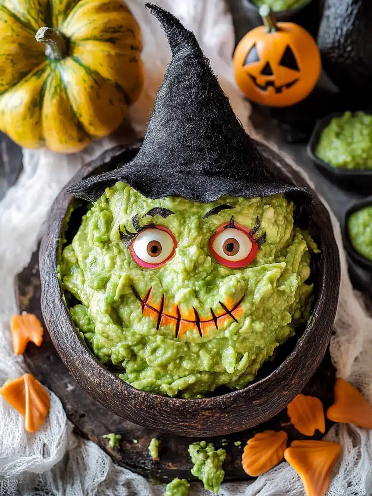 Deliciously Spooky: Halloween Guacamole Witch Dip Recipe 4 Halloween Guacamole Witch