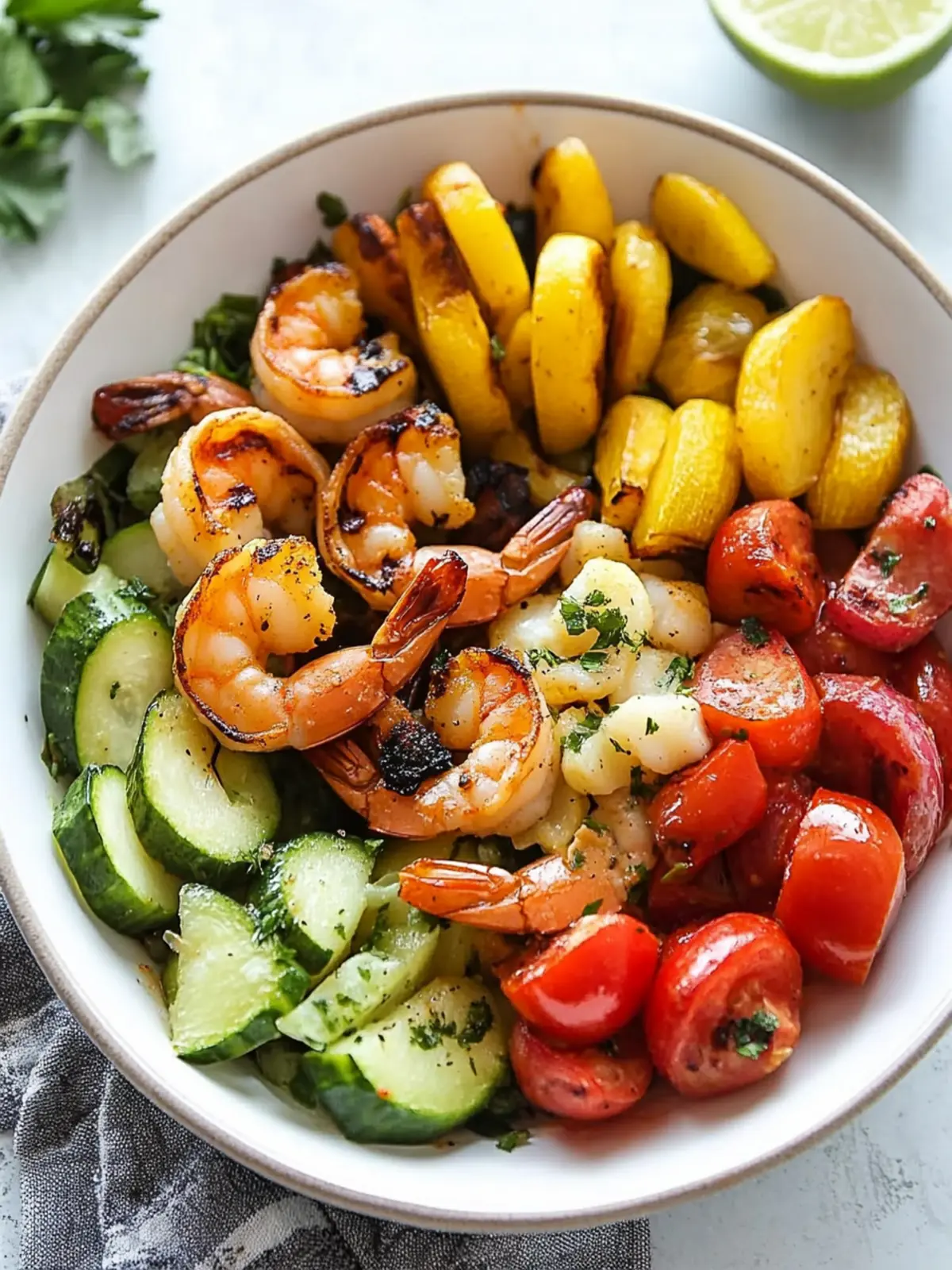 Delicious Grilled Shrimp and Vegetable Bowl for Summer Bliss 3 Grilled Shrimp and Vegetable Bowl