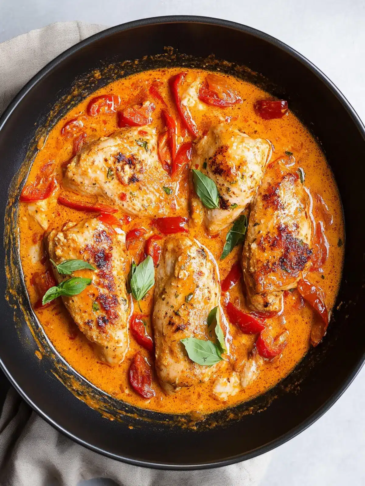 Creamy Roasted Red Pepper Chicken for a Cozy Dinner Night 3 Creamy Roasted Red Pepper Chicken
