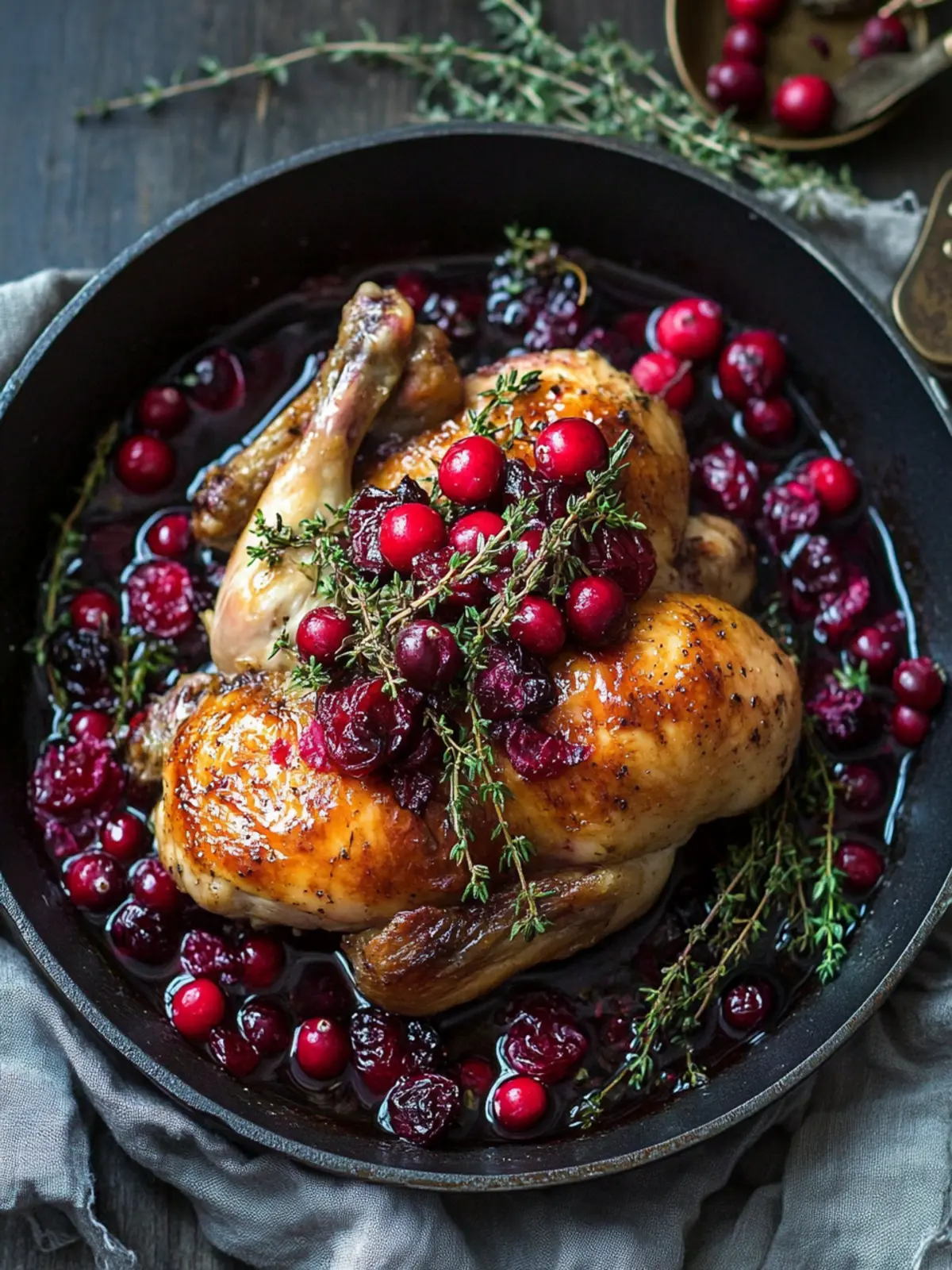 Sticky Cranberry Thyme Chicken Recipe with Food Photography Tips 5 Sticky Cranberry Thyme Chicken & Food Photography Tips