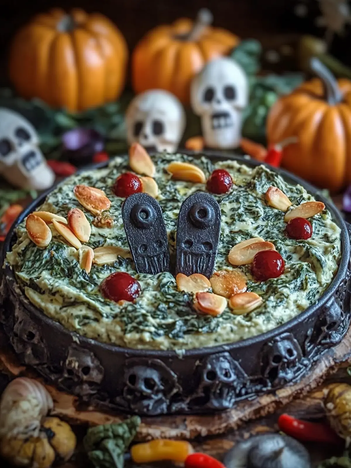 Spinach Dip Graveyard Scene Brings 3 Bold Halloween Delights 2 Spinach Dip Graveyard Scene Brings 3 Epic Bold Hot Delights