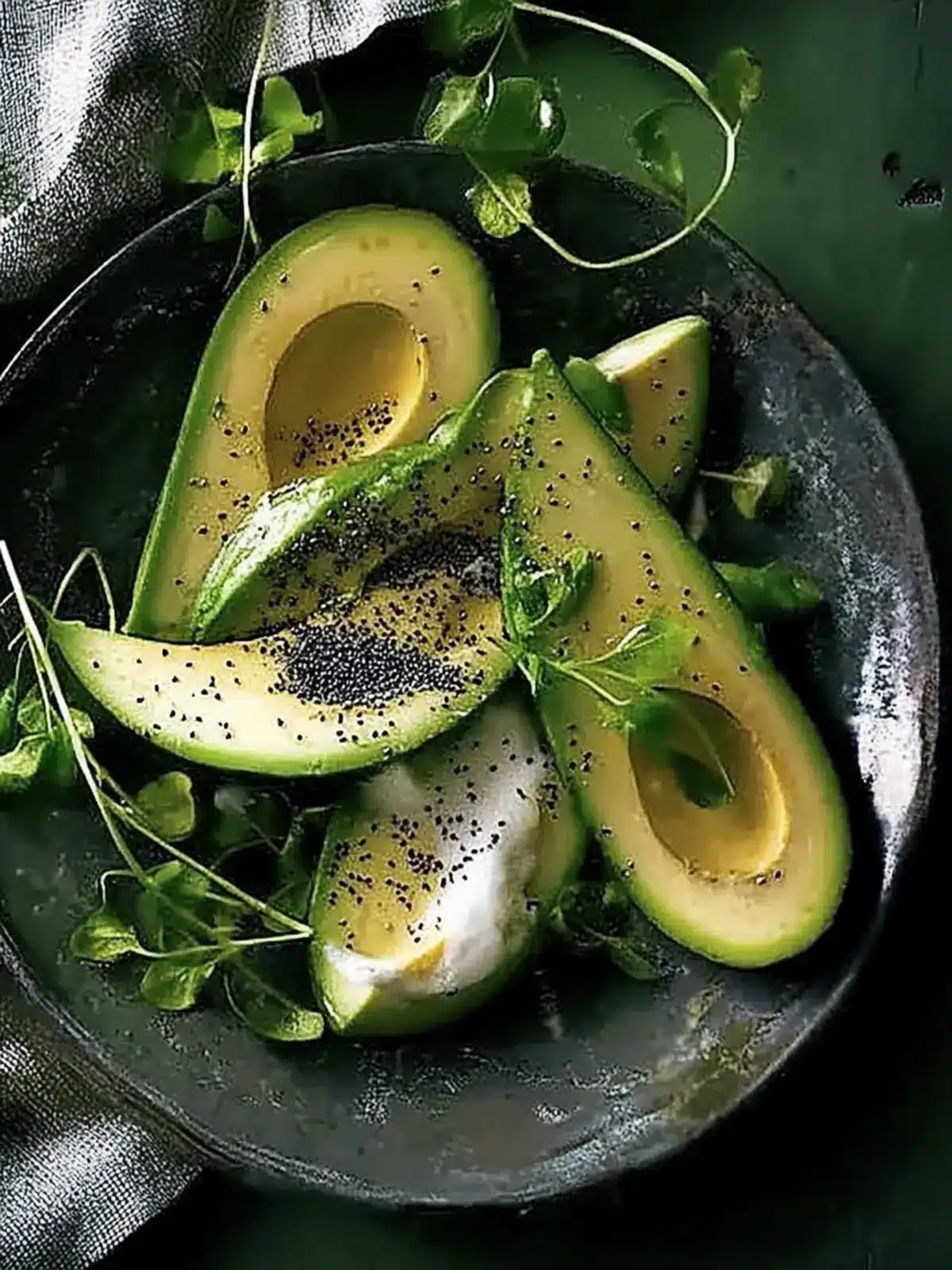 Sliced Avocado with Poppy Seed Vinaigrette: A Bright Delight 2 Recipe: Sliced avocado with poppy seed vinaigrette