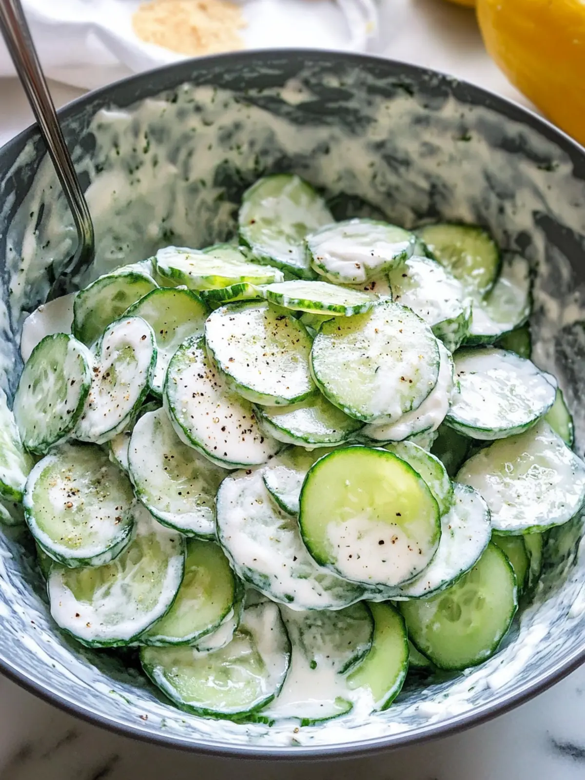 Creamy Cucumber Salad: A Refreshing Twist for Summer Cookouts 4 Creamy Cucumber Salad
