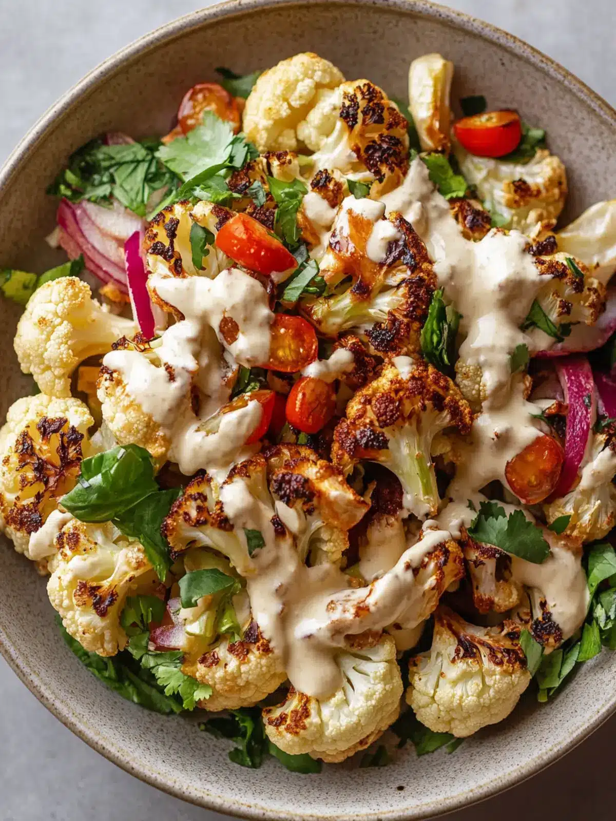 Roasted Cauliflower Tahini Salad for a Cozy Winter Night 3 Roasted Cauliflower Tahini Salad
