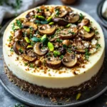 Savory Pistachio and Mushroom Cheesecake with Feta Crust Delight 9 Pistachio and Mushroom Cheesecake with Feta & Parmesan Crust