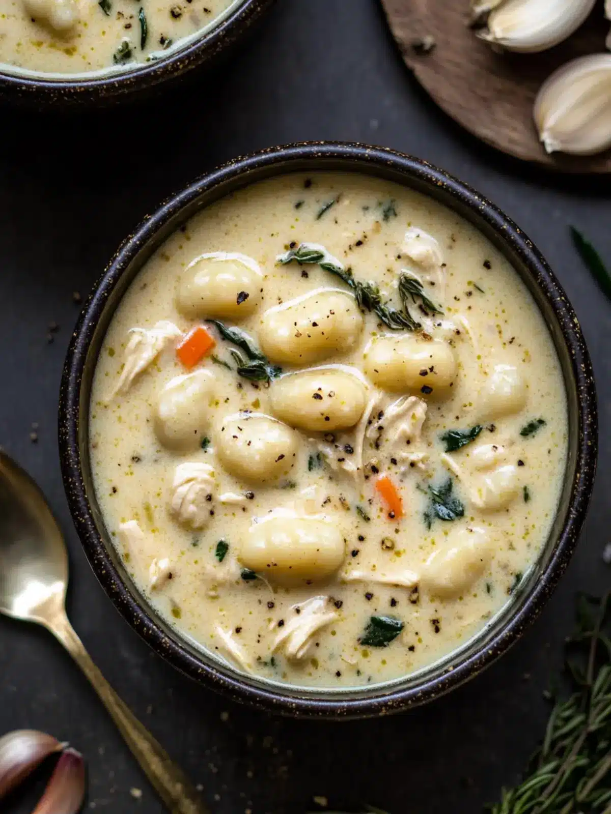 Cozy Up with Creamy Garlic Chicken Gnocchi Soup Tonight 3 Creamy Garlic Chicken Gnocchi Soup
