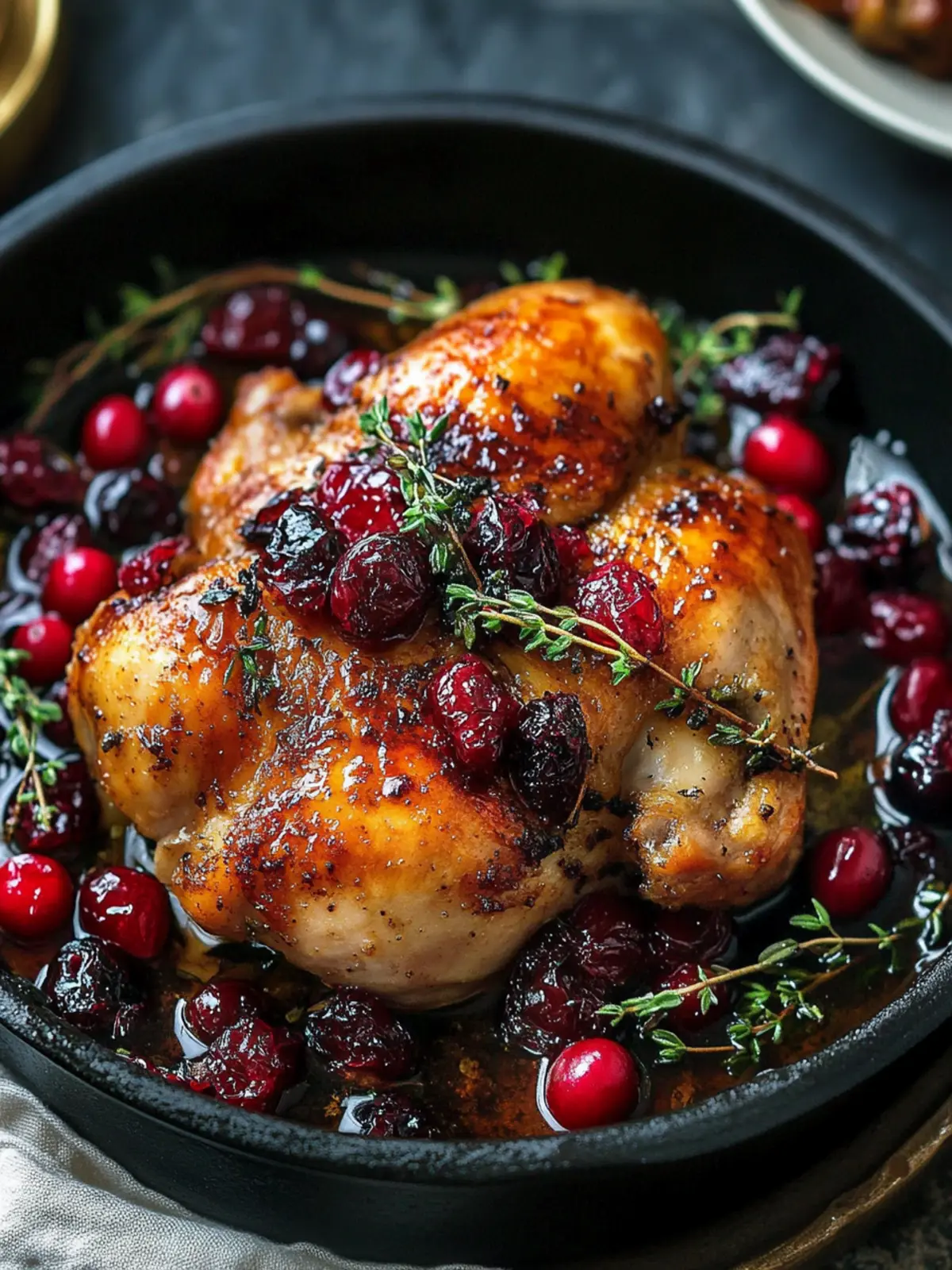 Sticky Cranberry Thyme Chicken Recipe with Food Photography Tips 2 Sticky Cranberry Thyme Chicken & Food Photography Tips