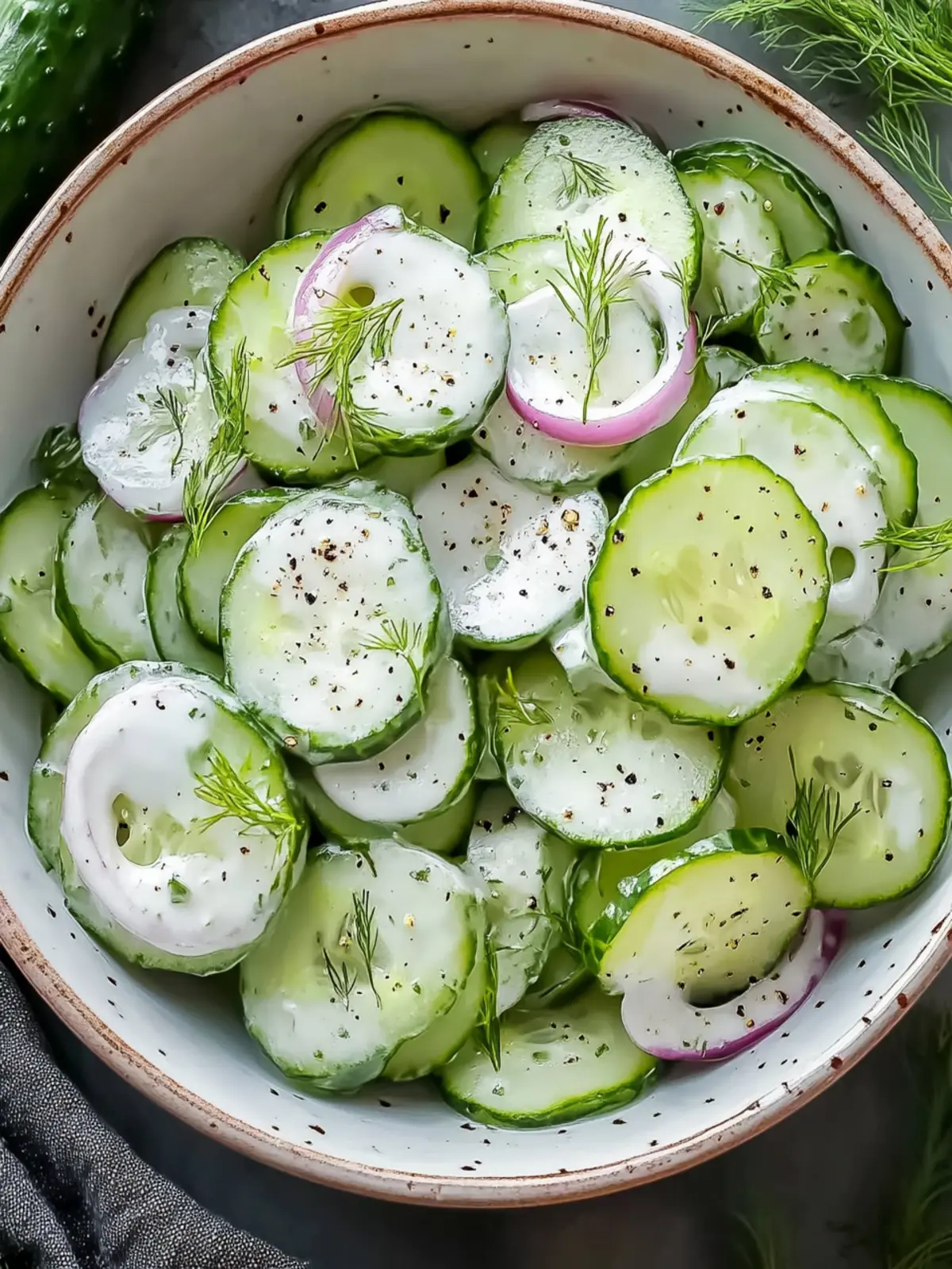 Delicious Creamy Cucumber Salad with a Sweet Twist 2 Creamy Cucumber Salad with a Sweet Twist