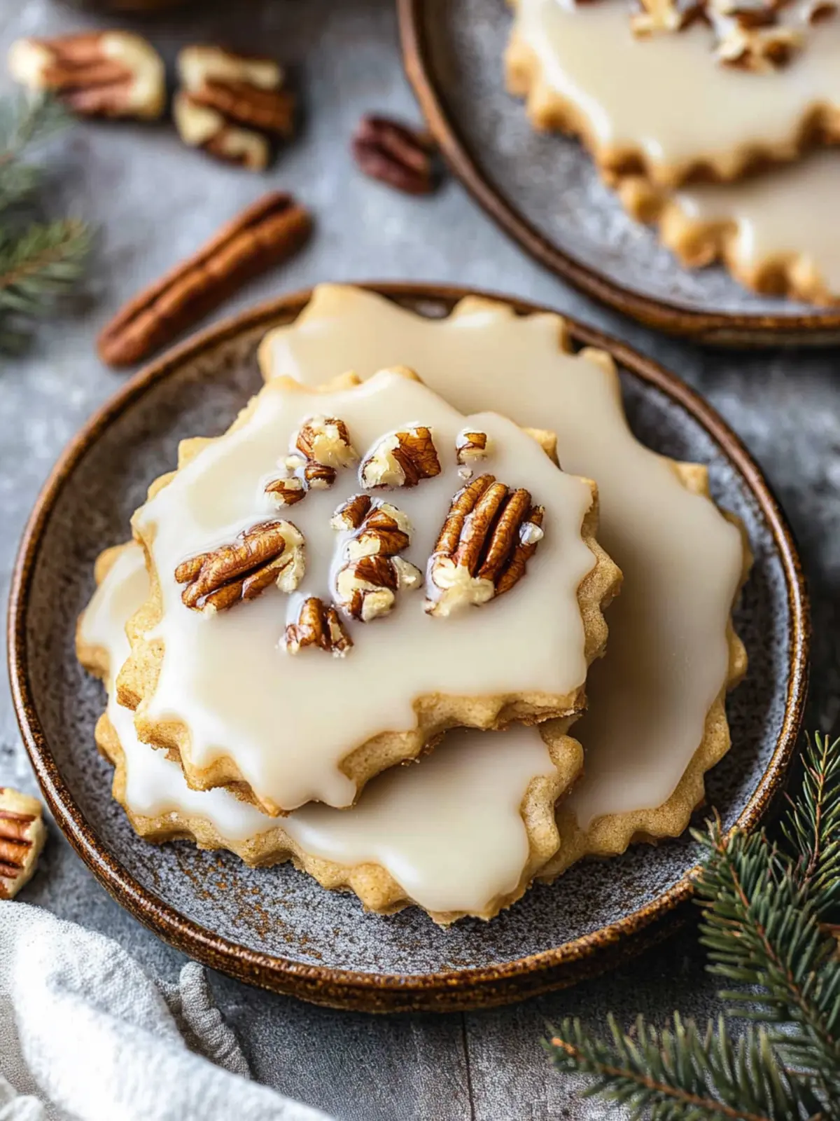 Delicious Glazed Pecan Shortbread Cookies for Cozy Moments 4 Glazed Pecan Shortbread Cookies