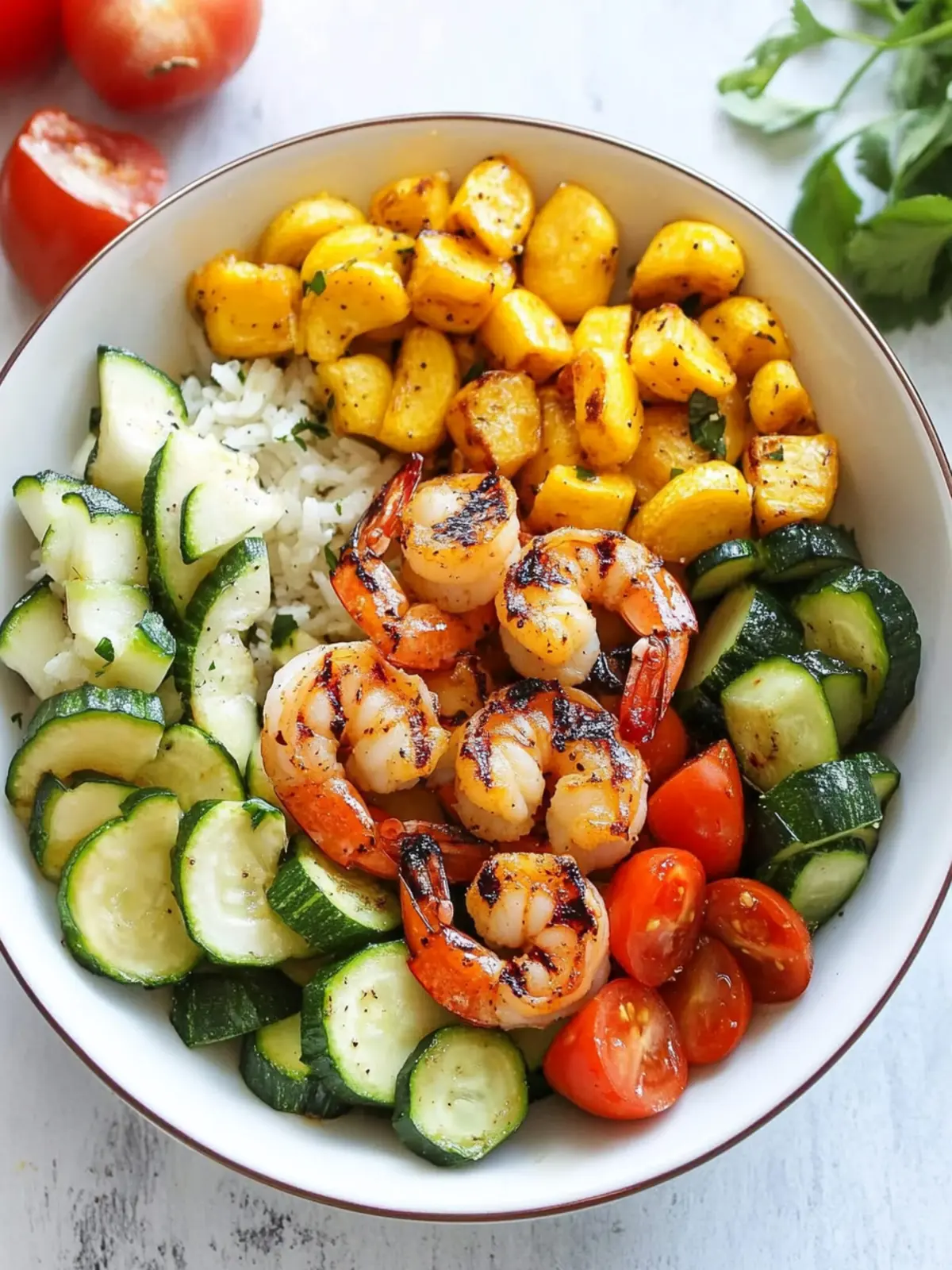 Delicious Grilled Shrimp and Vegetable Bowl for Summer Bliss 4 Grilled Shrimp and Vegetable Bowl