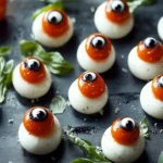 Halloween Eyeball Caprese Bites: Spooky Classic Appetizer 6 Halloween Eyeball Caprese Bites: A Spooky Twist on a Classic