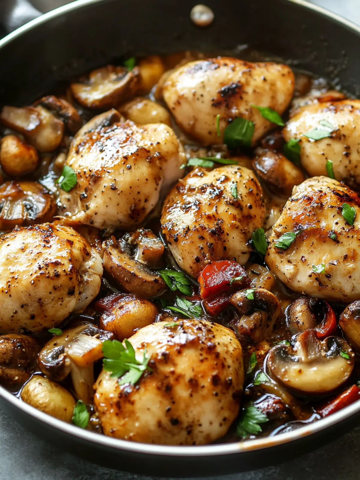 Sizzling Black Pepper Chicken & Mushroom Skillet: Quick and Tasty 3 Sizzling Black Pepper Chicken & Mushroom Skillet: A Culinary Delight