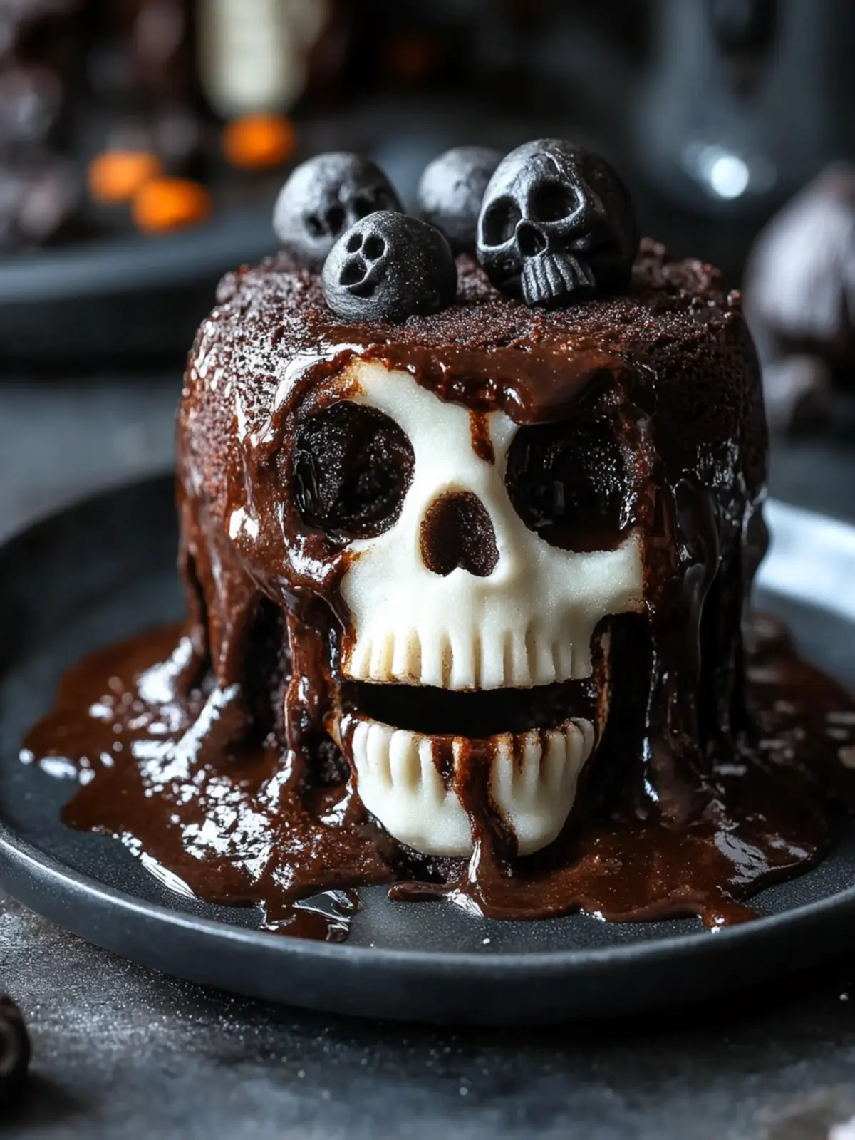 Molten Skull Lava Cake – Spooky Halloween Dessert Magic 2 Molten Skull Lava Cake – Spooky Halloween Dessert Delight