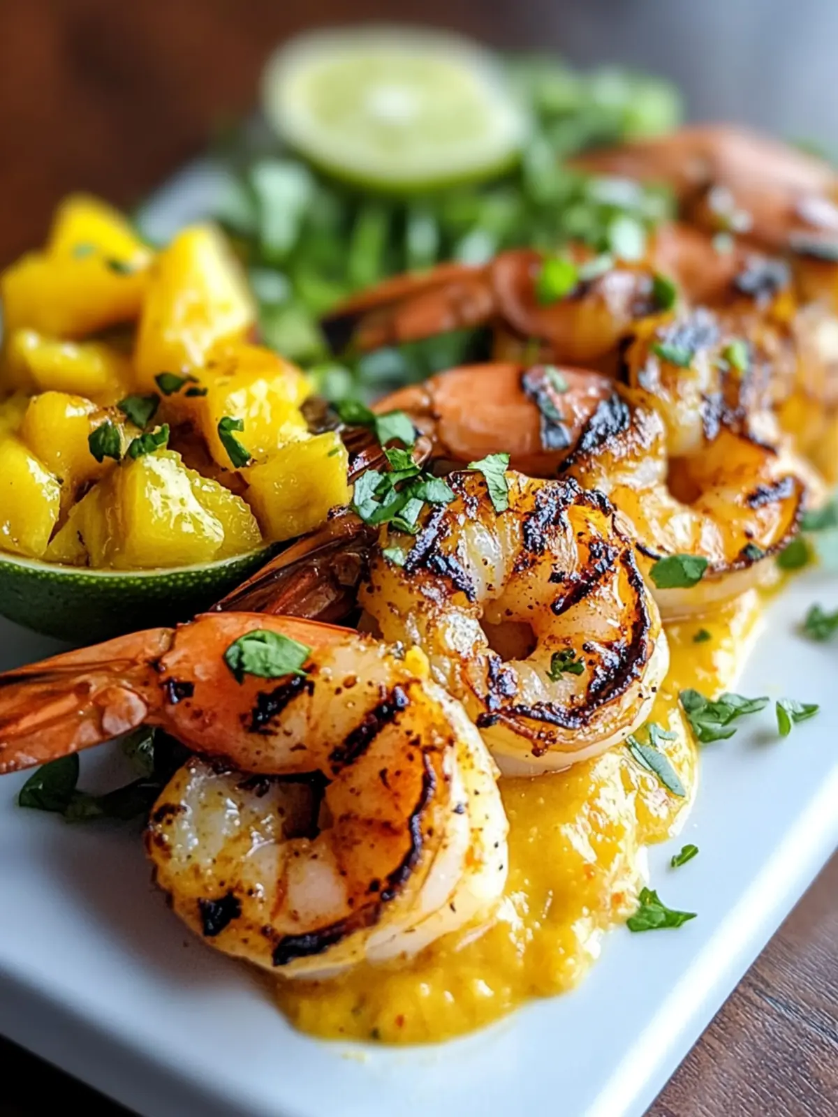 Grilled Shrimp With Spicy Mango Lime Coulis: Tropical Flavor Boost 5 Grilled Shrimp With Spicy Mango Lime Coulis: A Flavorful Delight
