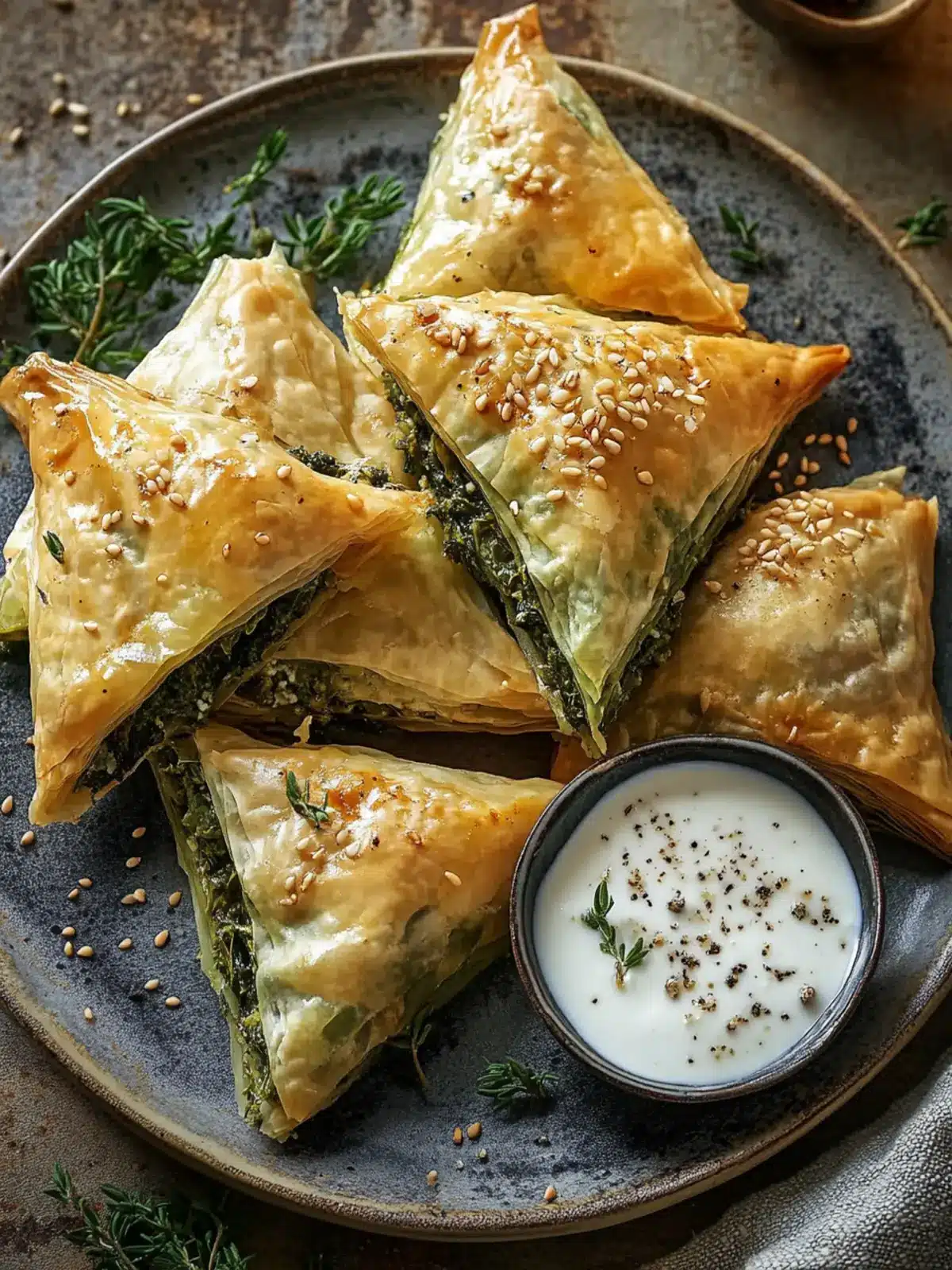 Delicious Spanakopita Triangles: A Greek Pastry Classic Recipe 4 Spanakopita Triangles: A Greek Pastry Classic