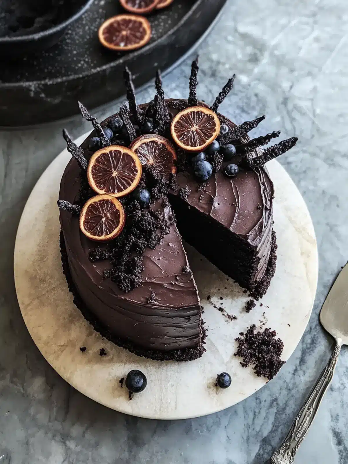 Decadent Black Cocoa Cake with Creamy Buttercream Delight 4 Decadent Black Cocoa Cake