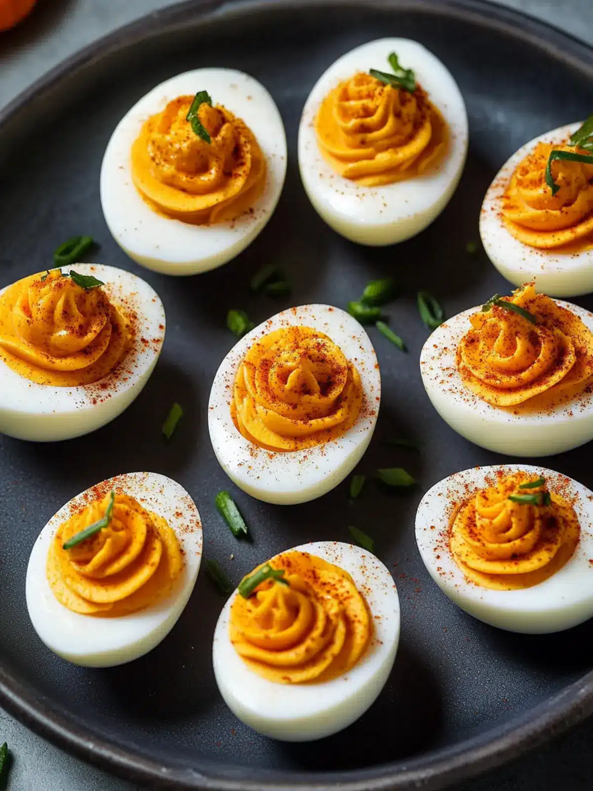 Pumpkin Deviled Eggs: A Fun Twist for Your Holiday Table 3 Pumpkin Deviled Eggs