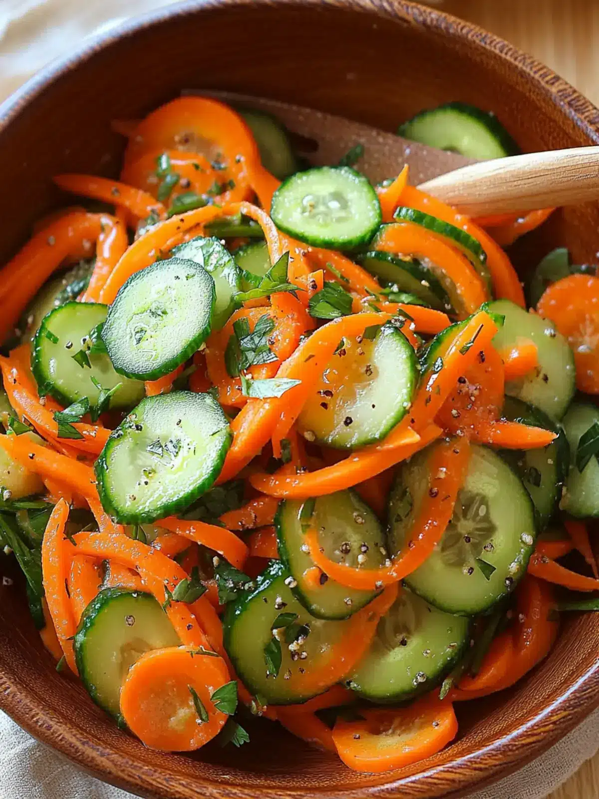 Crisp Cucumber Carrot Salad – A Quick Refreshing Delight 4 Crisp Cucumber Carrot Salad – Refreshing & Quick Recipe