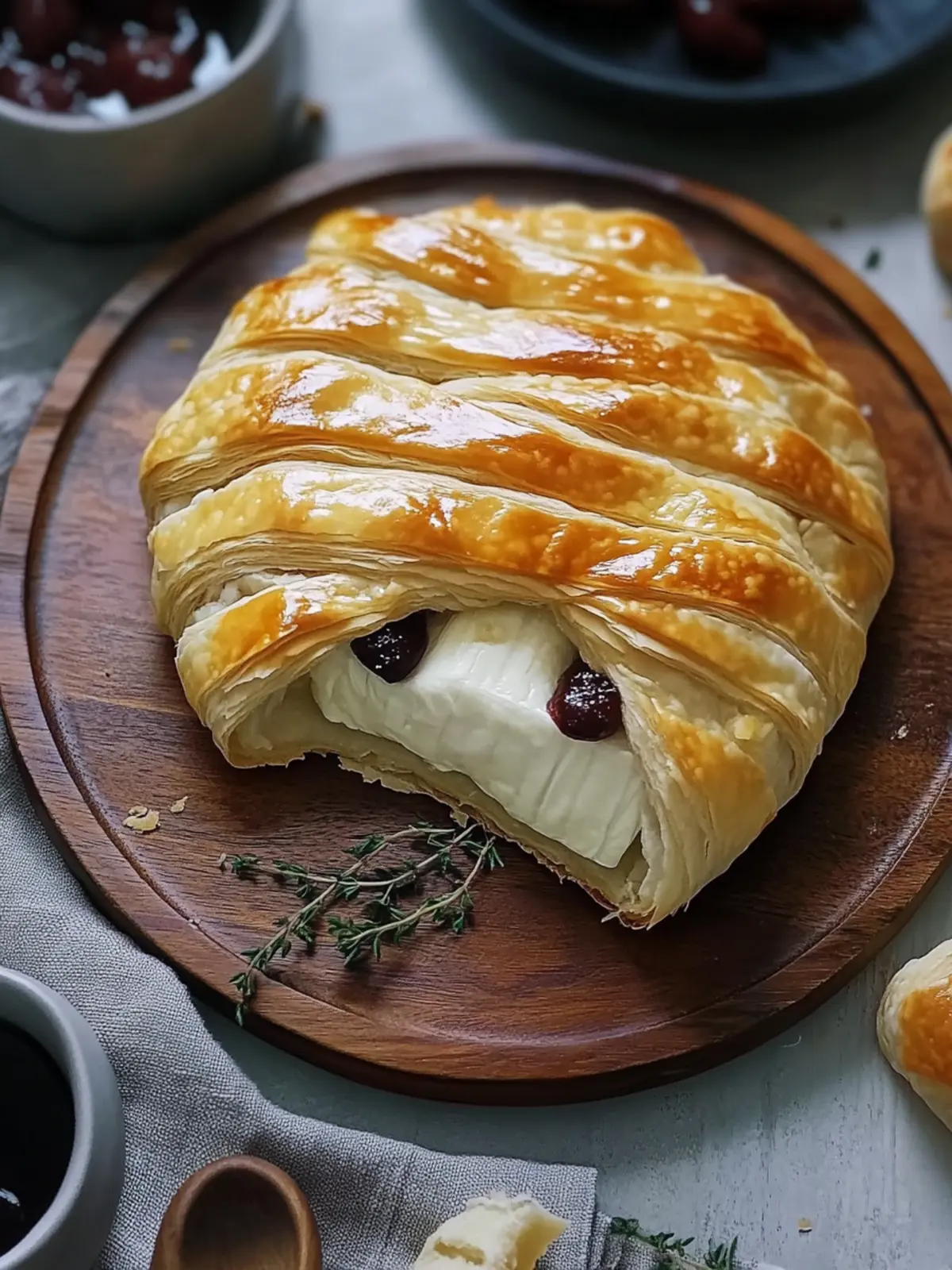 Gooey Mummy Brie Wrapped in Golden Puff Pastry Magic 2 Gooey Mummy Brie Wrapped In Golden Puff Pastry