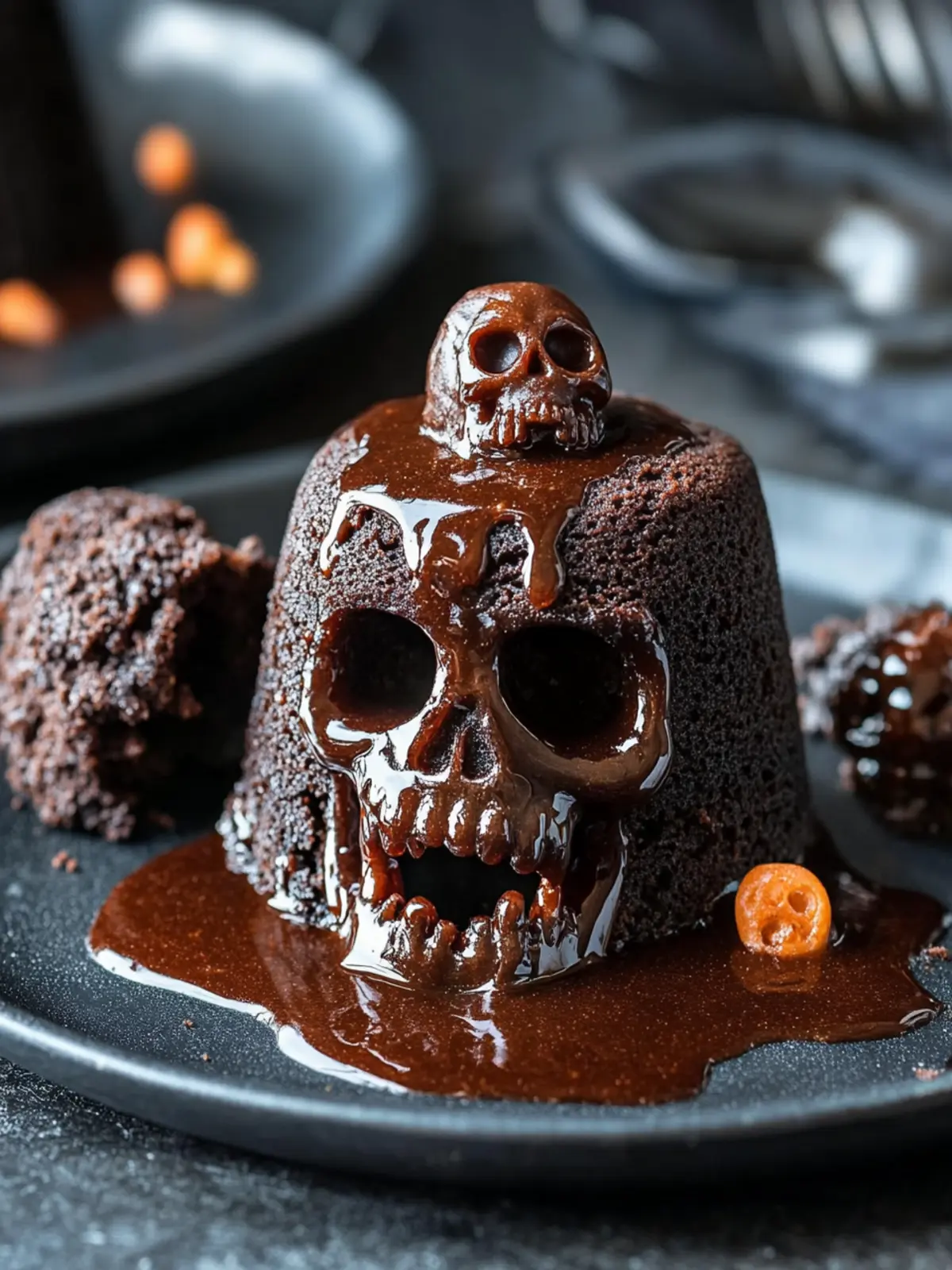 Molten Skull Lava Cake – Spooky Halloween Dessert Magic 4 Molten Skull Lava Cake – Spooky Halloween Dessert Delight
