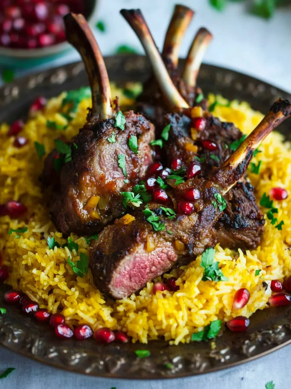 Pomegranate Lamb and Saffron Rice for Flavorful Family Feasts 4 Pomegranate Lamb and Saffron Rice