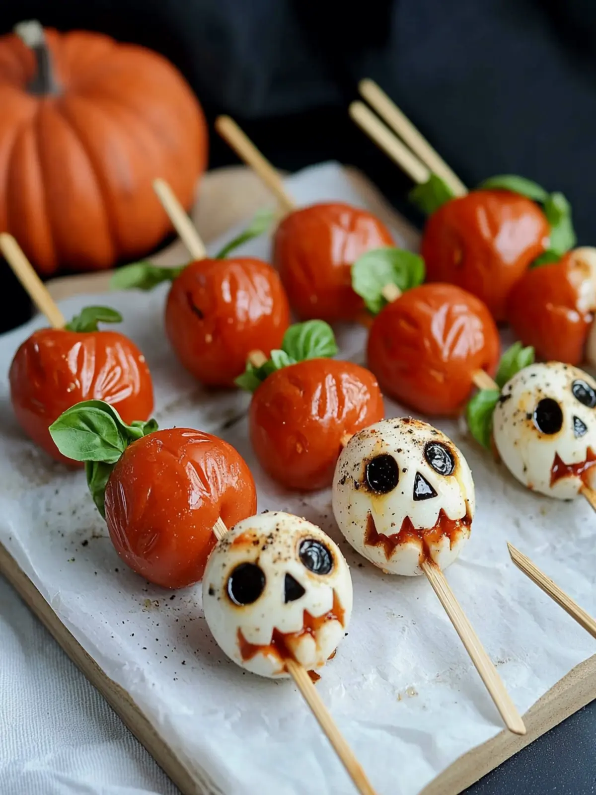 Gorgeous Halloween Caprese Salad Skewers Everyone Will Love 3 Halloween Caprese Salad Skewers