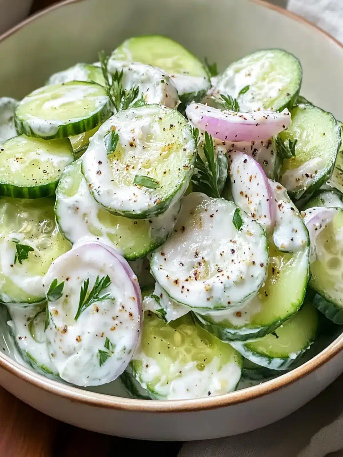 Delicious Creamy Cucumber Salad with a Sweet Twist 5 Creamy Cucumber Salad with a Sweet Twist