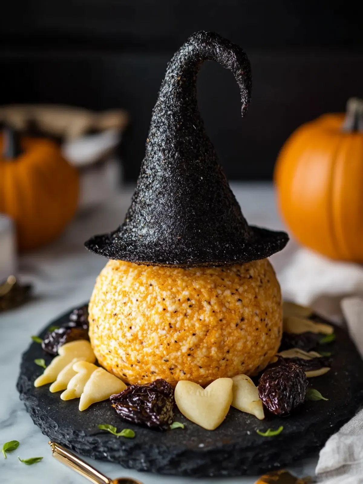 Create the Perfect White Cheddar Witch Hat Halloween Cheese Ball 5 White Cheddar Witch Hat Halloween Cheese Ball