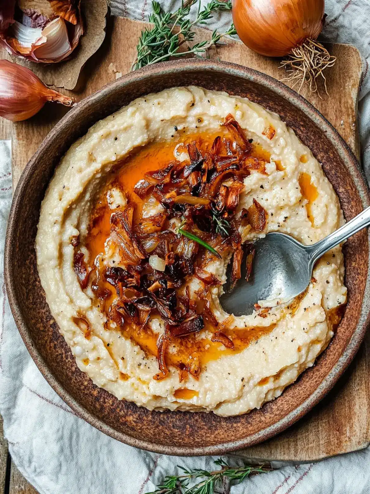 Romanian White Bean Dip with Caramelized Onions Bliss 4 Romanian White Bean Dip with Caramelized Onions (Fasole Batuta)